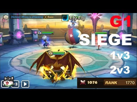 Summoners War -  SOLOING SIEGE | 1v3 and 2v3 BATTLES