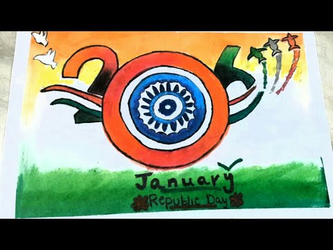 Republic Day Drawing Easy with Oil  Pastels || memories of tejasri
