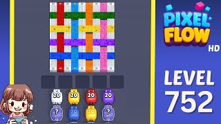 Pixel Flow Level 752 Solution Walkthrough