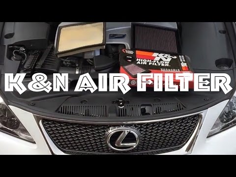 ✅Best Performace Air Filter | K&N Air Filter Review Installed on a Lexus ISF