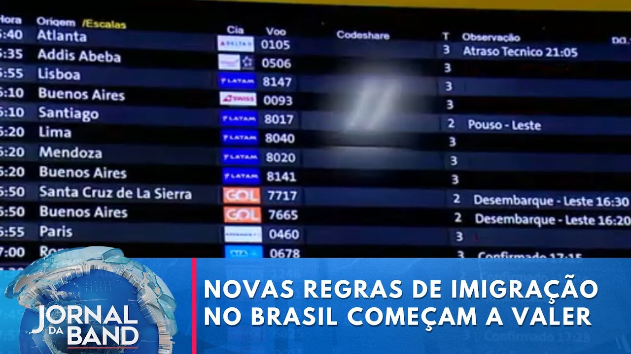 Novas regras de imigração no Brasil começam a valer | Jornal da Band