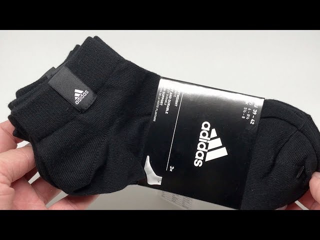 Vídeo relacionado con adidas Unisex adulto Thin and Light No-Show Socks 3 Pairs, Black / White, 6.5-8