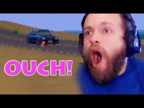 Quick Clip: Car Drags My Mangled Body - Road Rash 64!