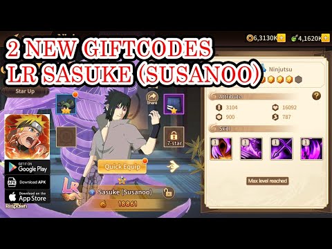 Nindo Fire Will & 2 New Giftcodes - New LR Sasuke (Susanoo) Naruto RPG Free VIP13 & Free LR UR