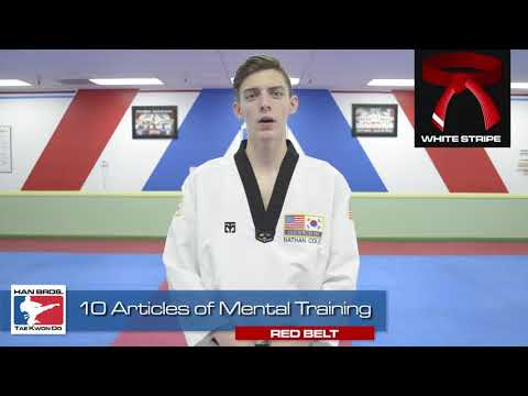 Han Bros Taekwondo Red Belt 10 Articles Of Mental Training