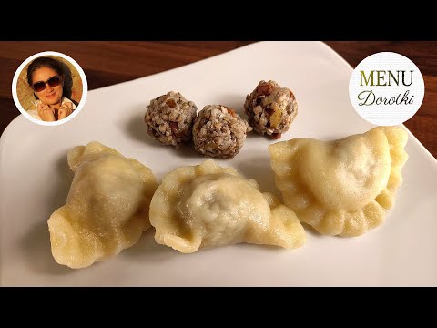 Pierogi with buckwheat, bacon, mushrooms, and onions. A delicious and simple recipe from Dorotka'...