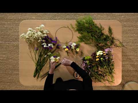 Midsommar-Blumenkranz binden