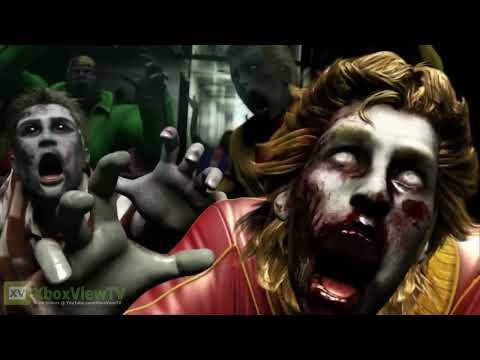 Lollipop Chainsaw debut trailer frame: Juliet Starling in San Romero High with a chainsaw and pom-poms