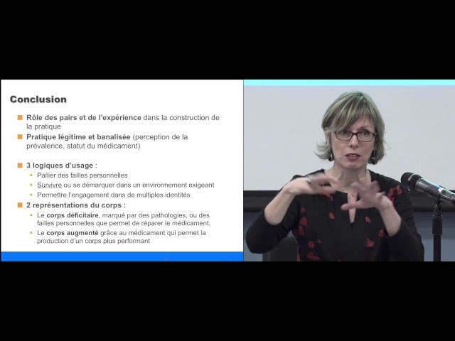 Conférence ISS: «Logiques d’usage des médicaments à des fins de performance: discours de jeunes adultes québécois, étudiants et professionnels»