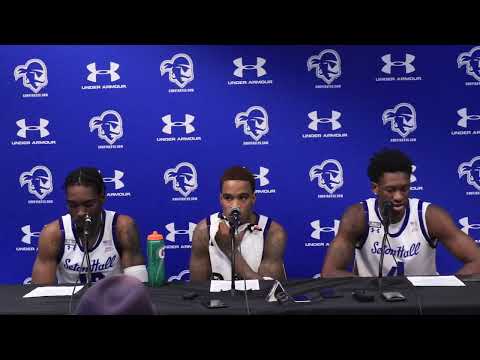 Seton Hall's Players after vs. Saint Peter's