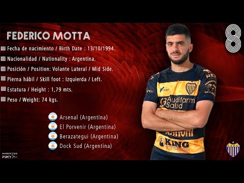 Federico Motta #8 // Lateral Volante - Side Mid // Dock Sud 2021