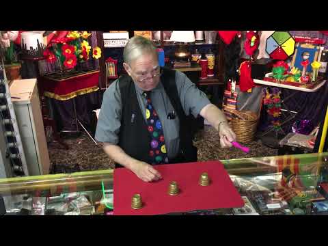 Doc Grimes performing his “guerrilla” cups and balls