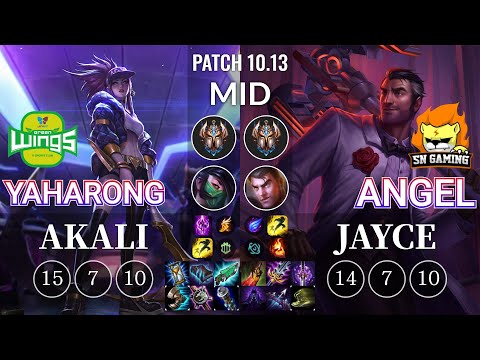 JAG Yaharong Akali vs SN Angel Jayce Mid - KR Patch 10.13