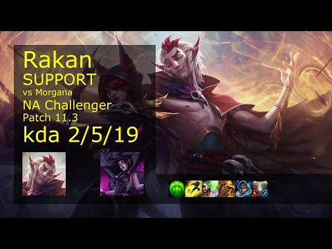 Rakan Support vs Morgana - NA Challenger 2/5/19 Patch 11.3 Gameplay
