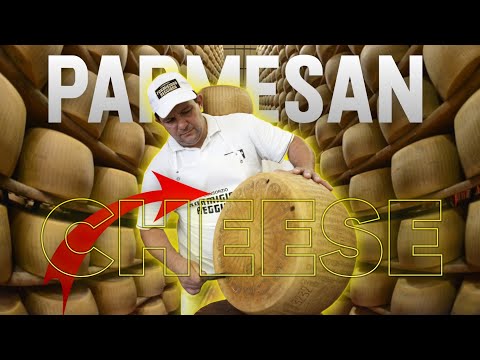 How Italian Parmesan Wheel of Cheese Is Made - King of Cheese 1000$ per Wheel Making in Factory