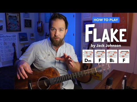 Flake by Jack Johnson • Guitar Lesson with Strumming, Barre Chord Tips, AND Easy Fingerstyle Version