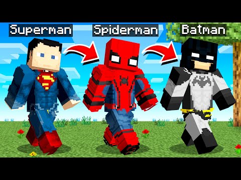 Minecraft But You Shapeshift to a Superhero Every Minute...