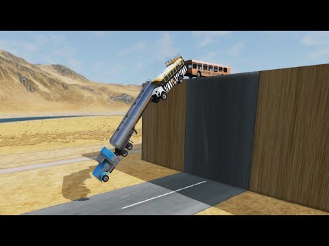 CARS VS UNFINISHED ROAD #2 | BEAMNG.DRIVE