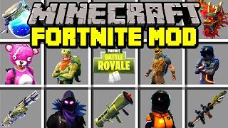 Minecraft FORTNITE: BATTLE ROYALE MOD! | LEGENDARY GUNS, OUTFITS, GLIDERS & MORE! | Modded Mini-Game
