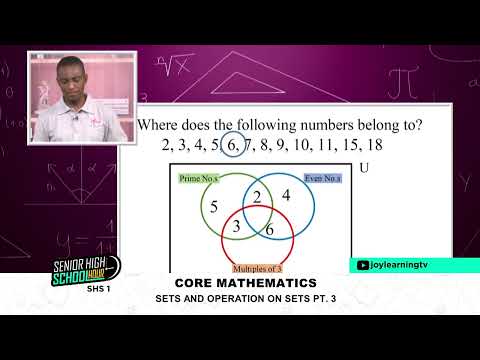 Core Mathematics Shs-1   Sets And Operations Pt- 3  02- 03- 2022