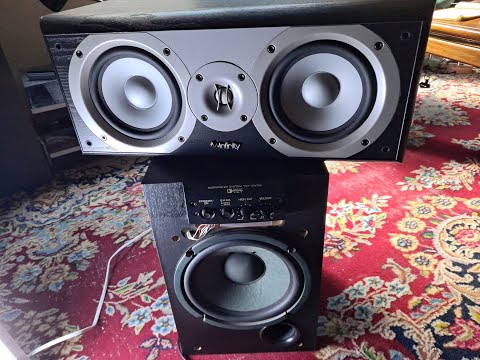 infinity primus c25 center speaker & Yamaha yst-sw105 active sub woofer
