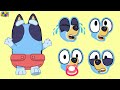 Baby Bluey Baby Bingo Make A Face Stickers Bluey DIY Activity