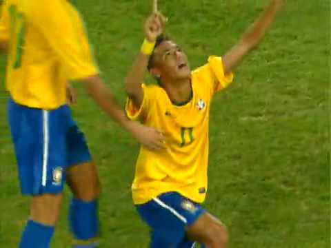 Primeiro gol do Neymar na seleção brasileira