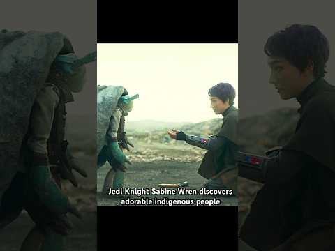 Jedi Knight Sabine Wren discovers adorable indigenous people#asoka #shorts #shortvideo #series