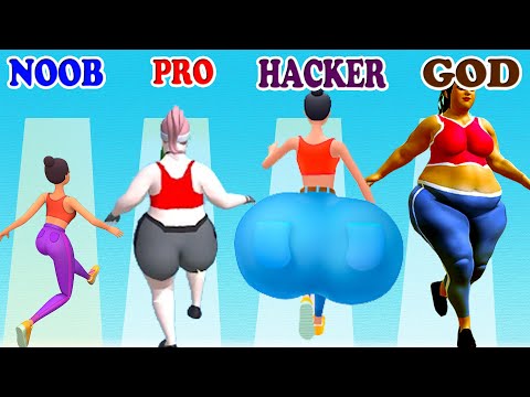 NOOBvsPROvsHACKERvsGOD in Twerk Race 3D vs Body Boxing Race 3D Gameplay - Which game do you like?