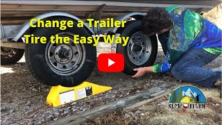 How to Change A Trailer Tire the Easy Way | Trailer-Aid Tire Changing Ramp Review | Kemp Outside