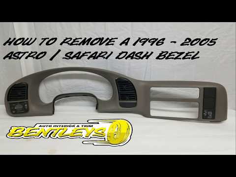 HOW TO REMOVE A 1996 - 2005 CHEVY ASTRO GMC SAFARI VAN INTERIOR DASH CLUSTER RADIO BEZEL SURROUND