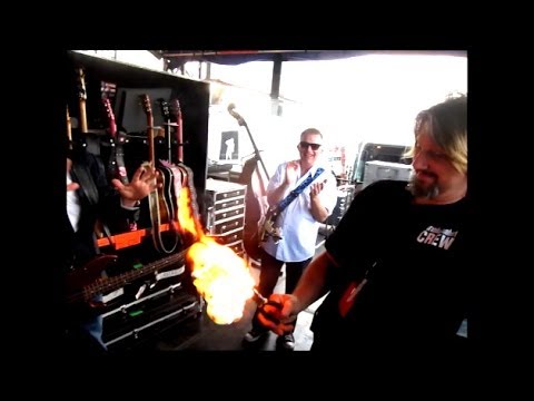 Lighting a guitar pick on fire by Guitar Tech Sammy Bones