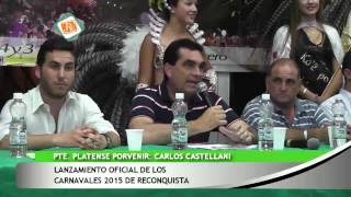 preview picture of video '0013 CARLOS CASTELLANI   Lanzamiento oficial de los Carnavales 2015 de Reconquista'