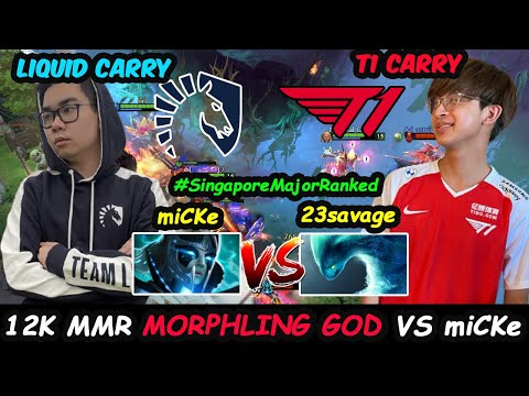 T1 Carry 23savage Morphling 12K MMR vs Liquid Carry miCke PA #SingaporeMajor Ranked Dota 2 Gameplay
