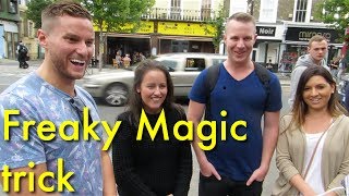 Freaky magic trick with a ring and iPod headphones | Street Magic