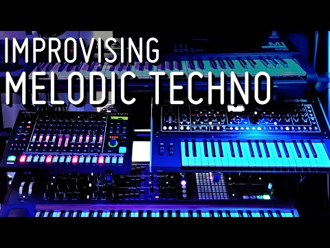 Improvising melodic techno (TR-8S, Jupiter Xm, PolyBrute, MS-20, M1, CS1x, Reface CS, TX81Z)