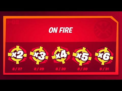 How to Complete On Fire Coming Punchcard Guide (75,000 XP)  - Fortnite Chapter 2 Season 4