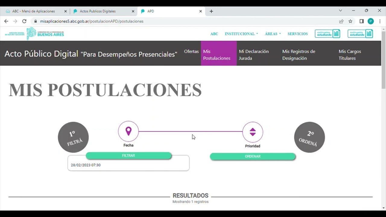 Video instructivo cómo eliminar postulación APD
