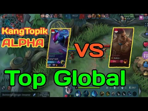 GAMEPLAY ALPHA |•| TOP GLOBAL ALPHA "KangTopik" |•| duel sidelane - Mobile Legends