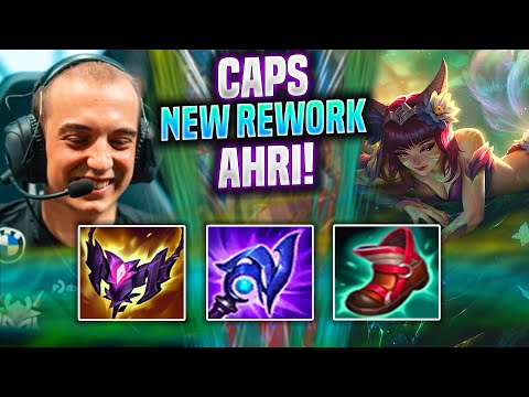 CAPS CRAZY GAME WITH AHRI NEW REWORK! - G2 Caps  Plays Ahri Mid vs Fizz! | Season 2022