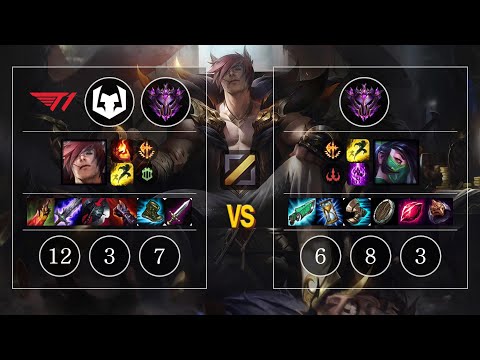 T1 Allmight Sett vs Akali Mid - KR Patch 10.12