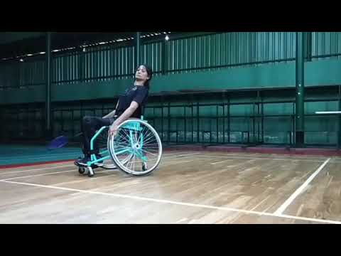 Wheelchair Badminton Practice #ABA #ParaBadminton#WheelchairBadminton#Badmintonlovers