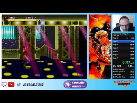 Streets of Rage 3 - Ash Speedrun 37:01 World Record !