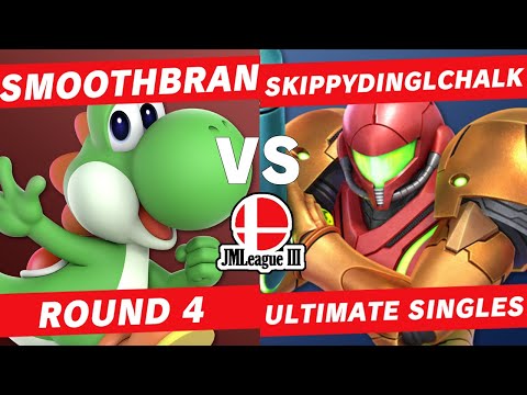Skippydinglchalk (Samus) vs Smoothbran (Yoshi, Pacman) - JMLeague3 Round 4