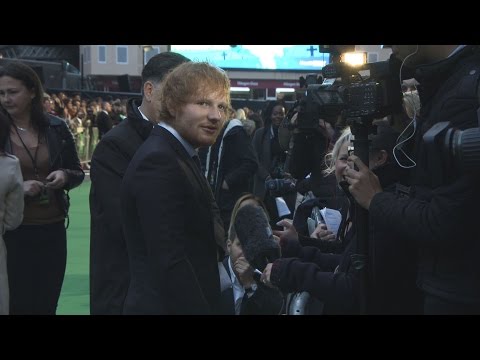Ed Sheeran and Justin Bieber at the 'Jumpers for Goalposts' World Premiere