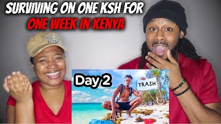 🇰🇪 American Couple Reacts "Surviving KENYA on 1 ksh"