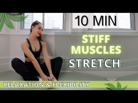 10 MIN STRETCHING EXERCISES FOR STIFF MUSCLES AT HOME ( Relaxation & Flexibility ) | No Equipment