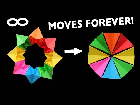 Easy Origami Fidget Toy. Origami Flexagon DIY. Paper Moving Toy - Transformer ANTI-STRESS from paper