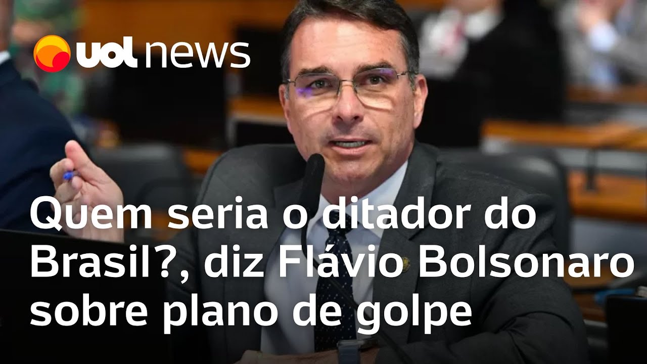 Quem seria o ditador do Brasil?, diz Flávio Bolsonaro ao defender o pai em caso de plano de golpe