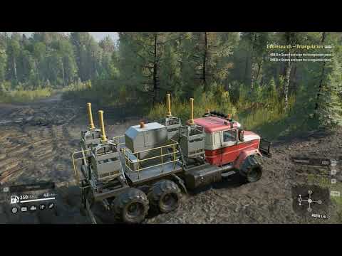 Snowrunner,Quarry(Georesearch-Triangulation)Search And Scan the triangulation point,Part,1/4K Gaming